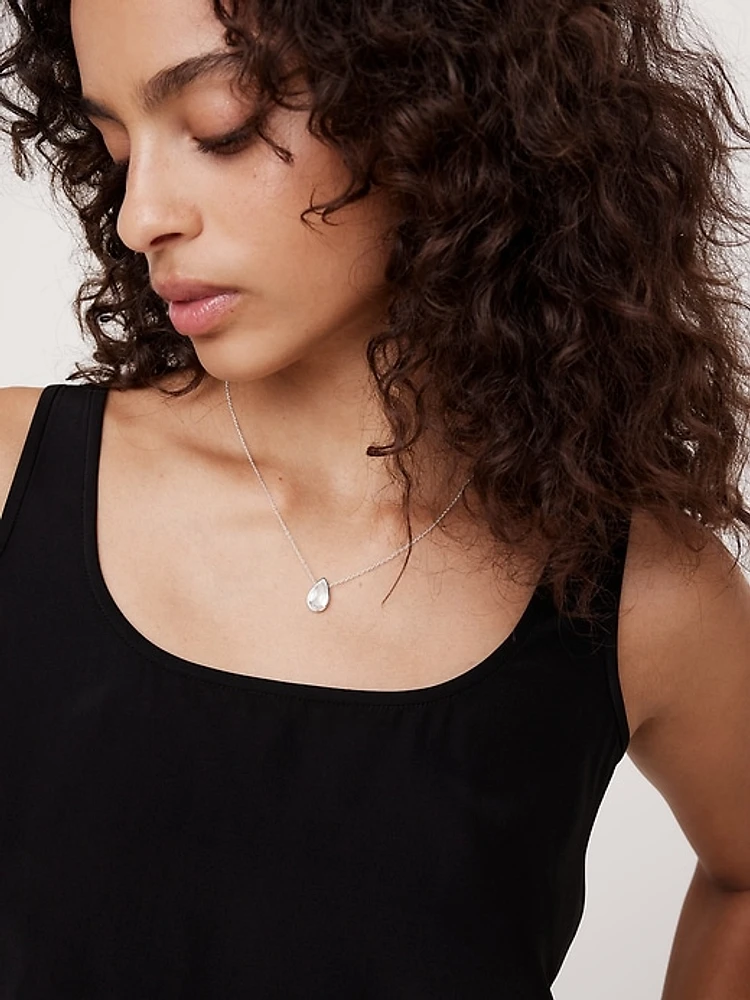 Teardrop Crystal Pendant Necklace by Aureus + Argent