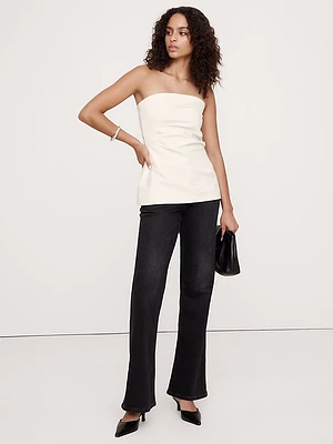 Everywhere Ponte Ruched Strapless Top