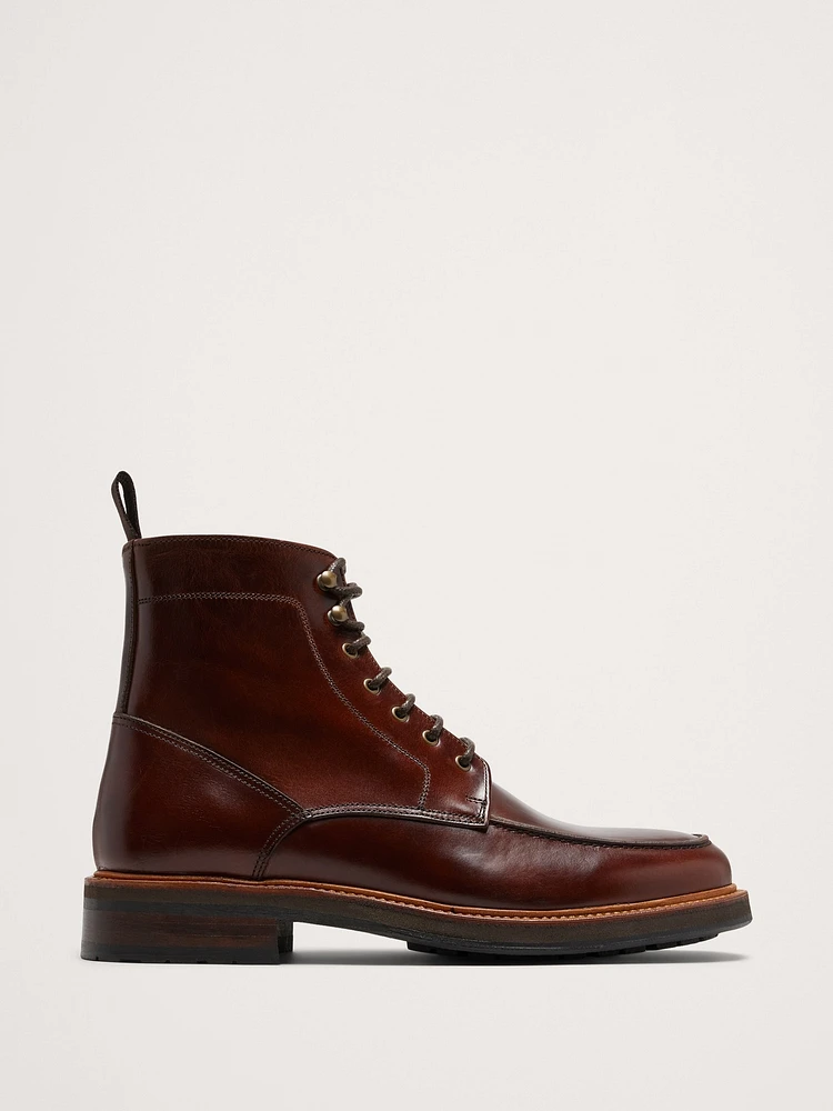 Lace-Up Italian Leather Boot