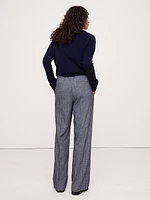 Mid-Rise Pull-On Italian Flannel Pant