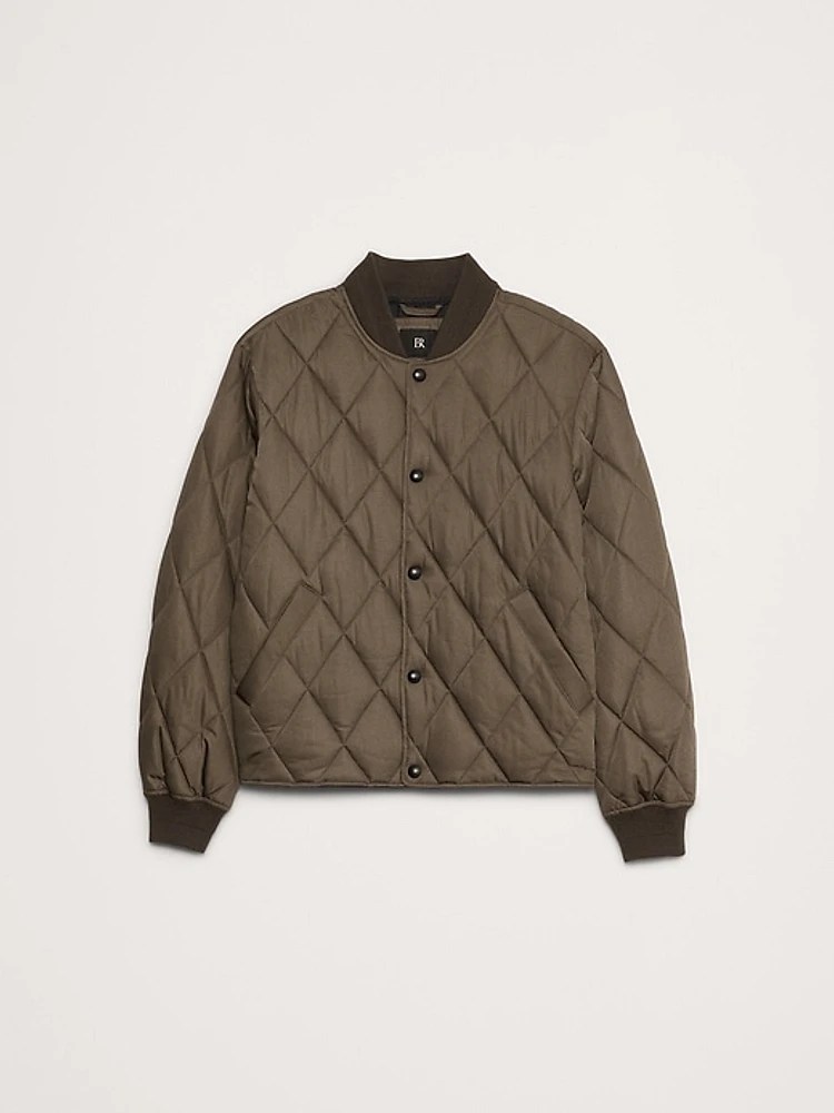 Quilted Bomber Jacket