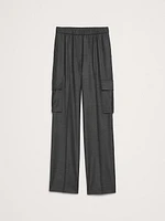 Pull-On Wool Flannel Cargo Pant