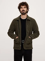 Wool-Blend Sherpa Chore Coat