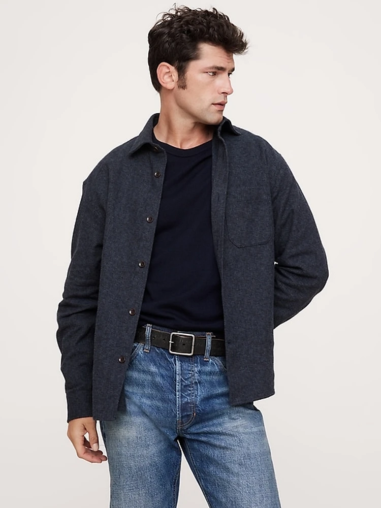 Relaxed-Fit Flannel Overshirt