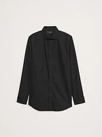 Slim-Fit Poplin Tuxedo Shirt with Cutaway Collar