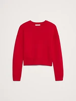 Merino Crew-Neck Cropped Sweater