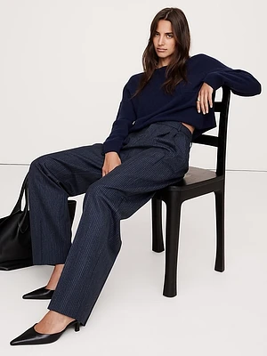 Relaxed Wide-Leg Italian Wool Pant