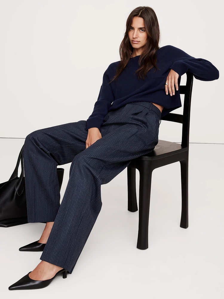 Relaxed Wide-Leg Italian Wool Pant