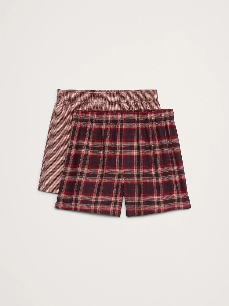 Flannel Boxers 2-Pack