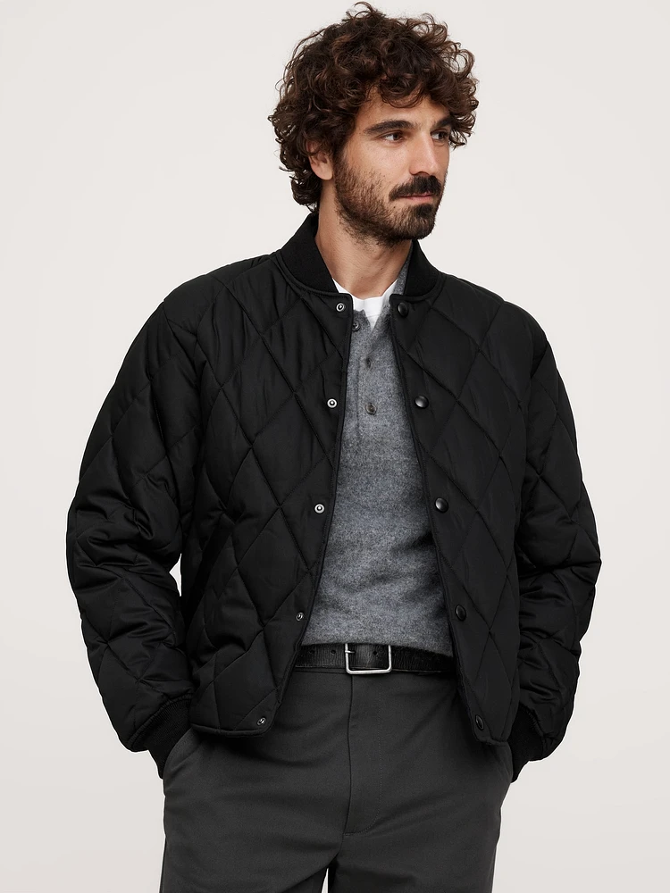 Quilted Bomber Jacket