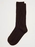 Cable-Knit Sock with Cashmere