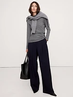 Luxe Wool-Blend Asymmetrical Top
