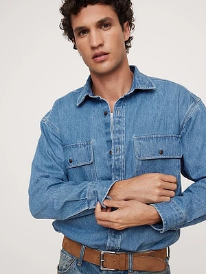 Relaxed-Fit Denim Overshirt