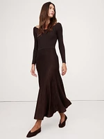 Sculpted V-Neck Maxi Dress