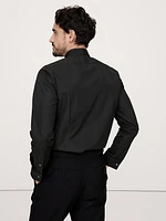 Slim-Fit Poplin Tuxedo Shirt with Cutaway Collar