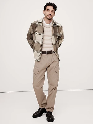 Relaxed-Fit Wool-Blend Overshirt