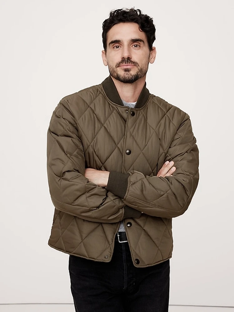 Quilted Bomber Jacket