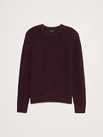 Ribbed Bouclé Crew-Neck Sweater