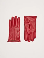 Cashmere-Lined Short Leather Gloves