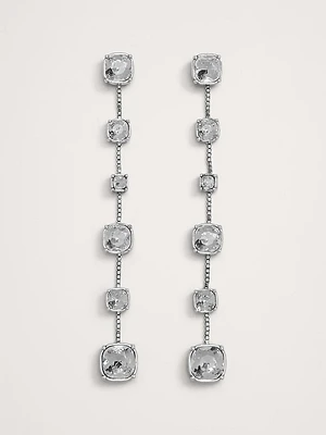 Maxima Rhinestone & Chain Long Earrings by Aureus + Argent