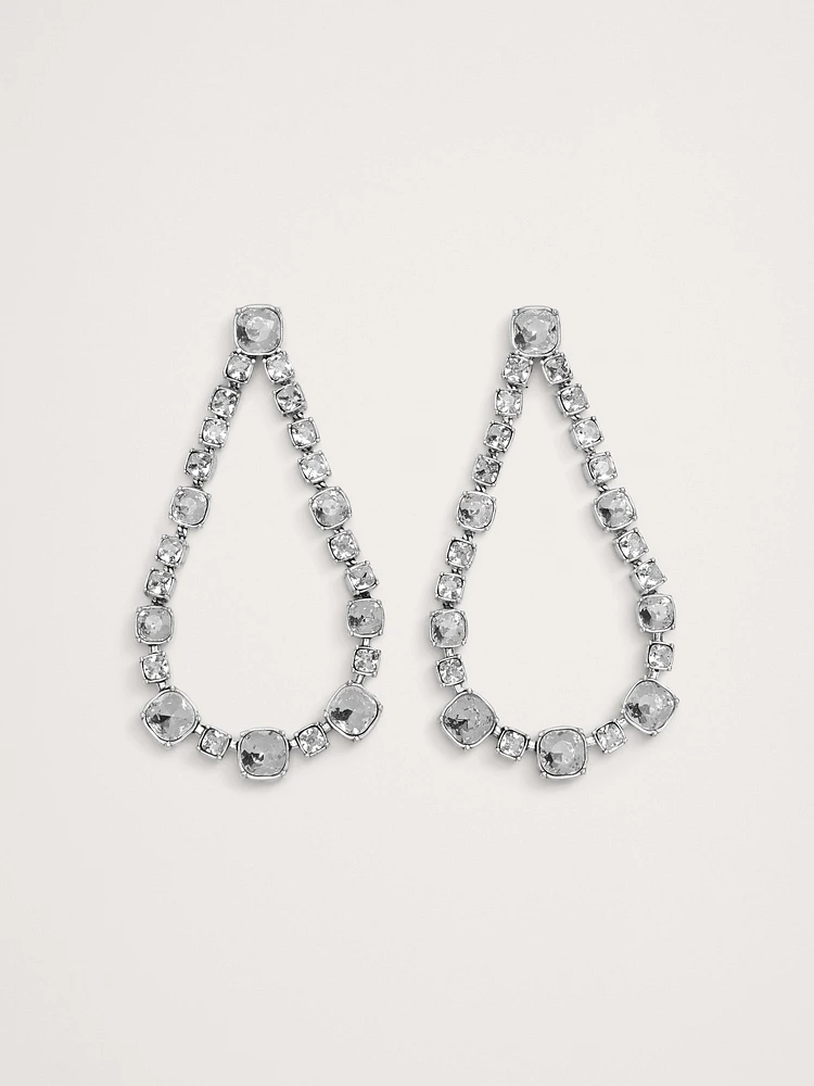 Maxima Rhinestone Teardrop Earrings by Aureus + Argent