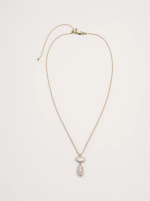 Telaio Baroque Pearl Double Pendant Necklace by Aureus + Argent