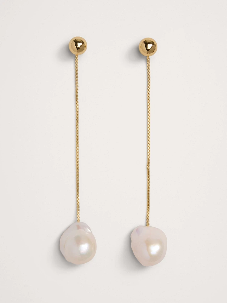 Telaio Chain & Pearl Earrings by Aureus + Argent