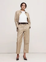 Relaxed Leather Overshirt