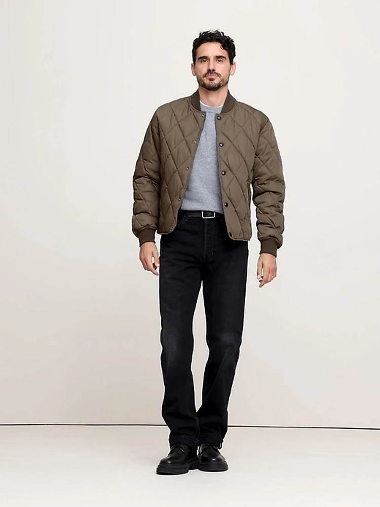 Quilted Bomber Jacket