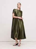 Aurelia Crepe & Satin Maxi Dress