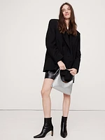 Leather Crescent Shoulder Bag