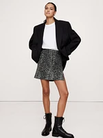 Merino Jacquard Sweater Mini Skirt