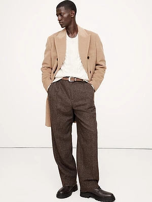 Signature Italian Flannel Wide-Leg Pant