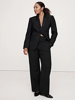 High-Rise Modern Straight Siena Italian Wool Pant