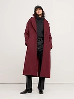 Oversized Wool-Cashmere Wrap Coat