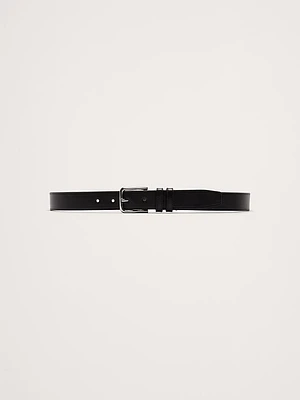 Topstitched Leather Belt