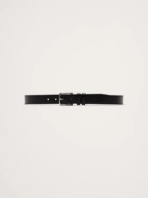 Topstitched Leather Belt