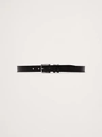 Topstitched Leather Belt