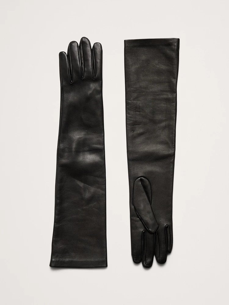 Leather Opera-Length Gloves