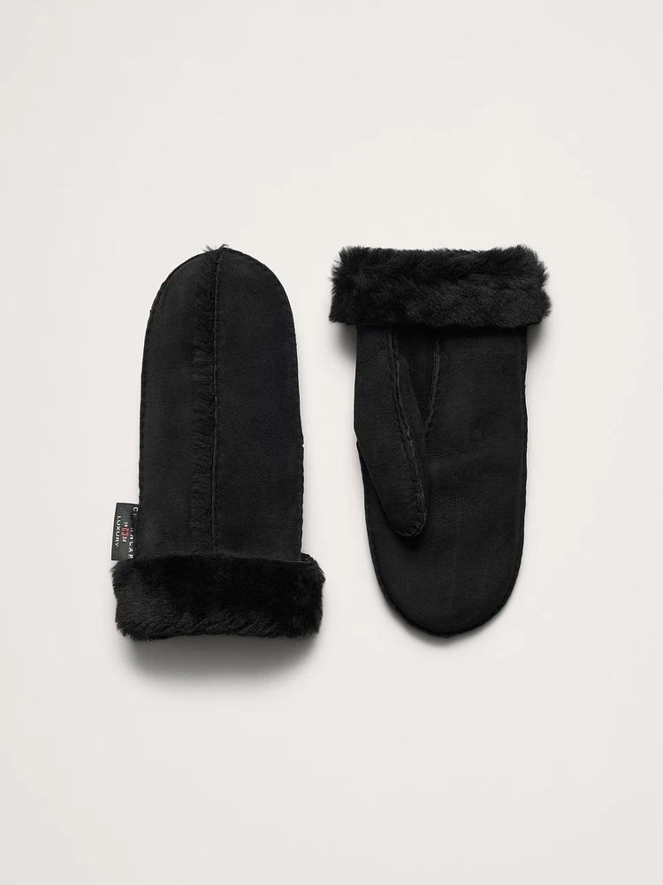 Shearling Mittens by Crown Cap