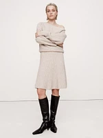 Dolman Ribbed Mini Sweater Dress