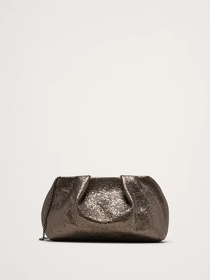 Mini Riviera Metallic Leather Clutch