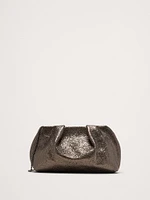 Mini Riviera Metallic Leather Clutch