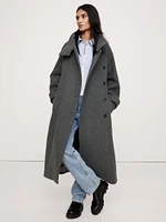 Italian Melton Trench Coat