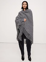 Alpaca-Wool Bouclé Wrap