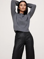 Merino Crew-Neck Cropped Sweater