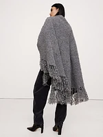 Alpaca-Wool Bouclé Wrap