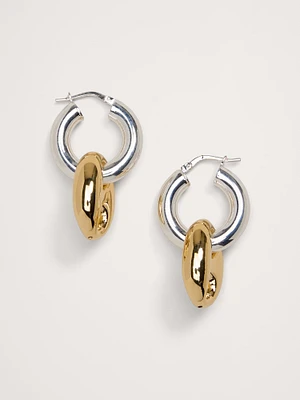 Mariner Link Mini Hoop Earrings by Aureus + Argent