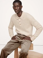 Brushed Cashmere Sweater Polo