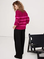 Oversized Midweight Cashmere Crew-Neck Sweater